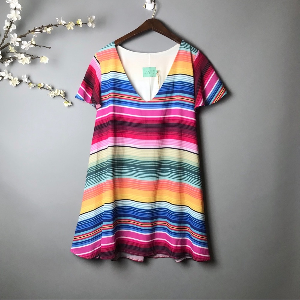 Judith March Mexican Flutter Sleeve Dress #239